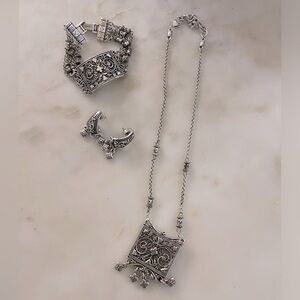 Silver Brighton jewelry set